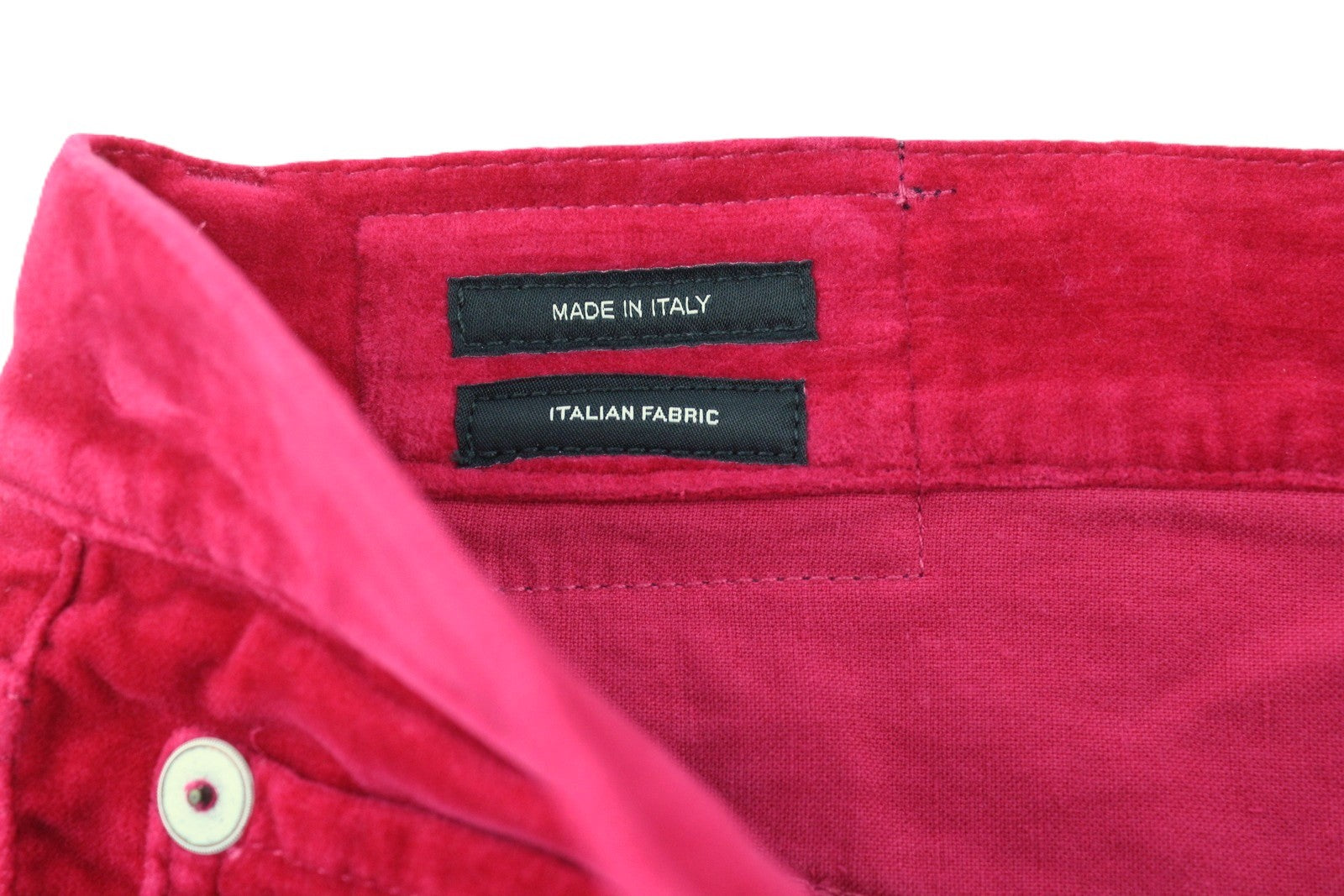 R13 Boyfriend Women Trousers 26 Raspberry Velvet Linen Blend Ankle Cropped Pink