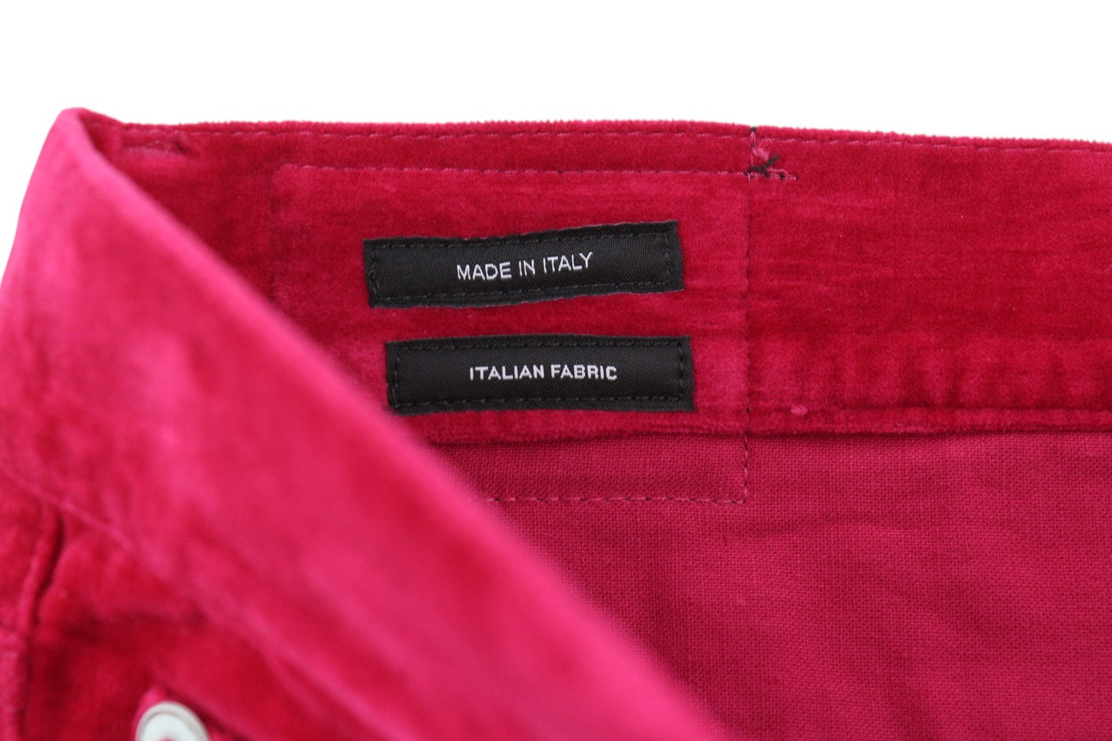 R13 Boyfriend Women Trousers 26 Raspberry Velvet Linen Blend Ankle Cropped Zip