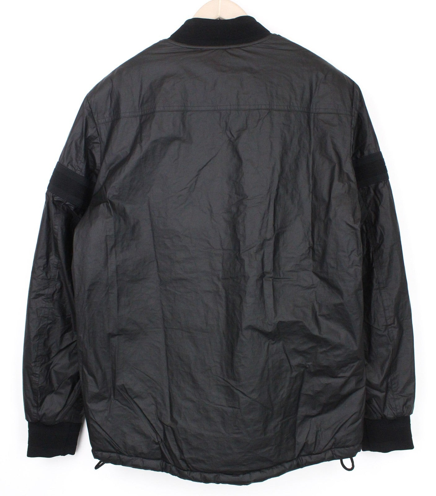 REPLAY Men's Bomber Jacket L Black Lined Single-Breast Padded Casual Coat