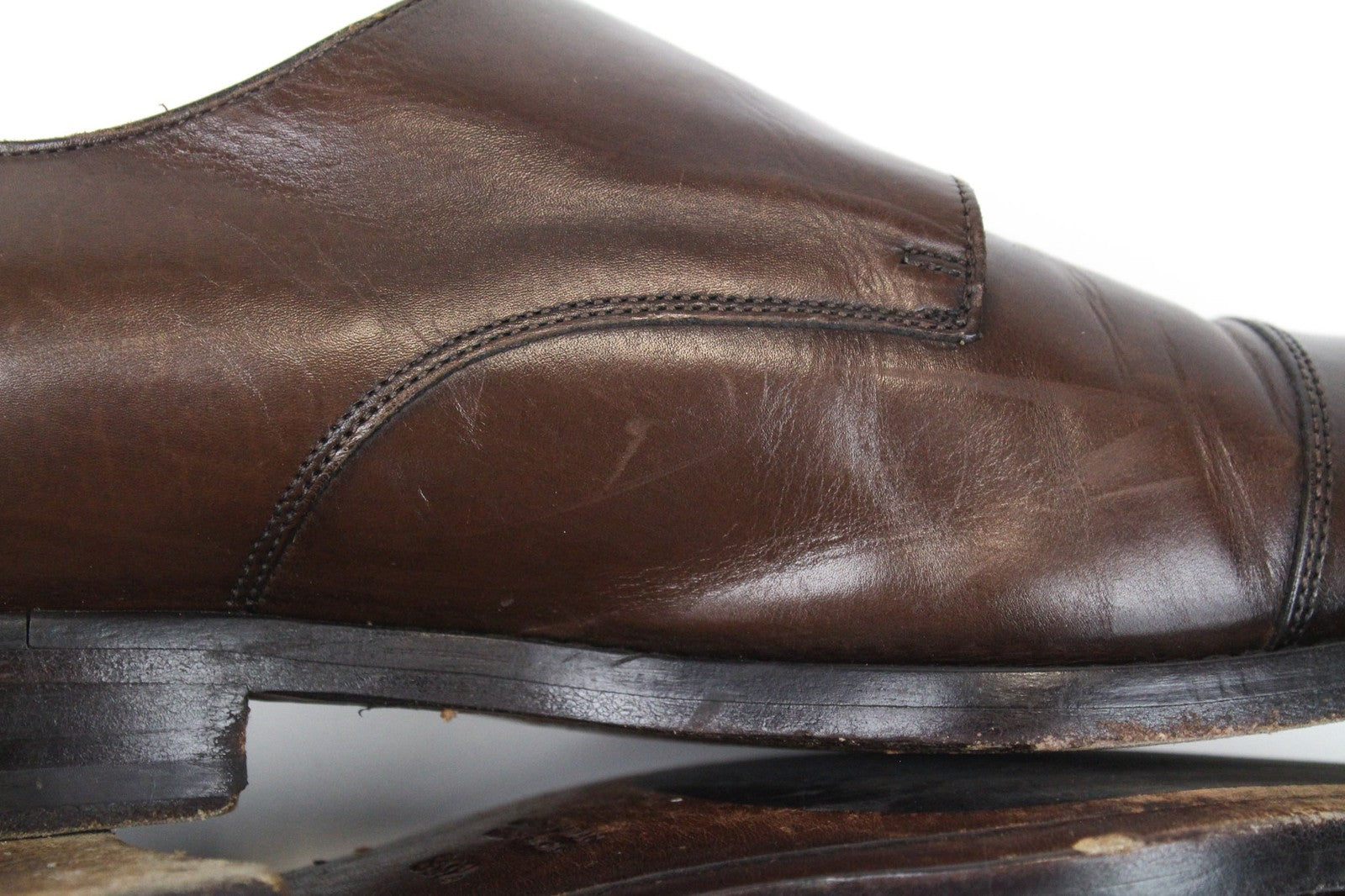 SUITSUPPLY Men's Shoes EU39.5 Brown Leather Low-Top Double Buckle Formal Style