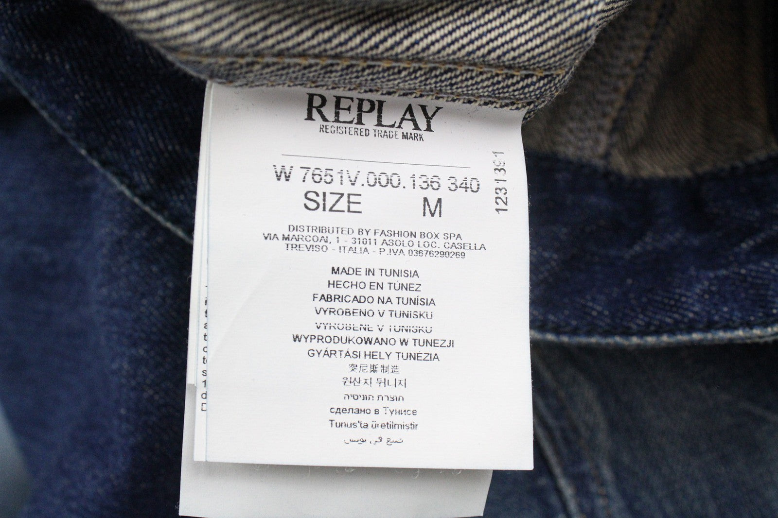 REPLAY Women's Denim Jacket M Blue Washed Long Sleeve Cotton Collared Outerwear