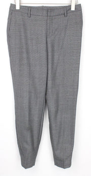 SUISTUDIO Women's Trousers UK12R Grey Wool Pleated Smart Tailored Formal Pants
