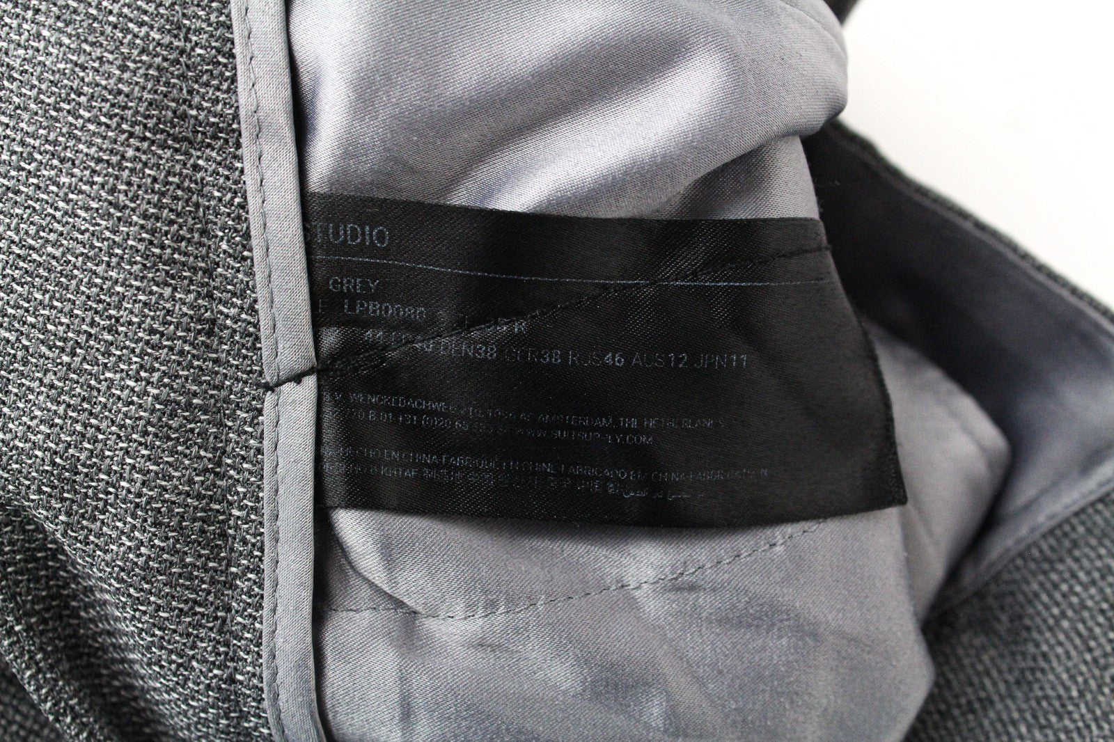 SUISTUDIO Women's Trousers UK12R Grey Wool Pleated Smart Tailored Formal Pants