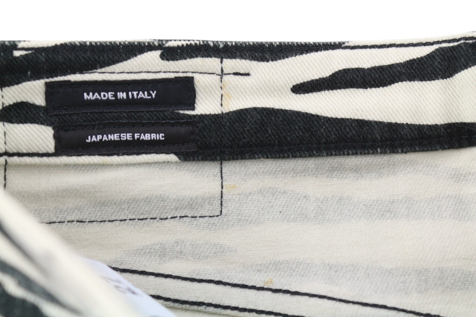 R13 Kick Fit Women Jeans 27 Zebra Print Ankle Length Cropped Flared Fit RRP€499