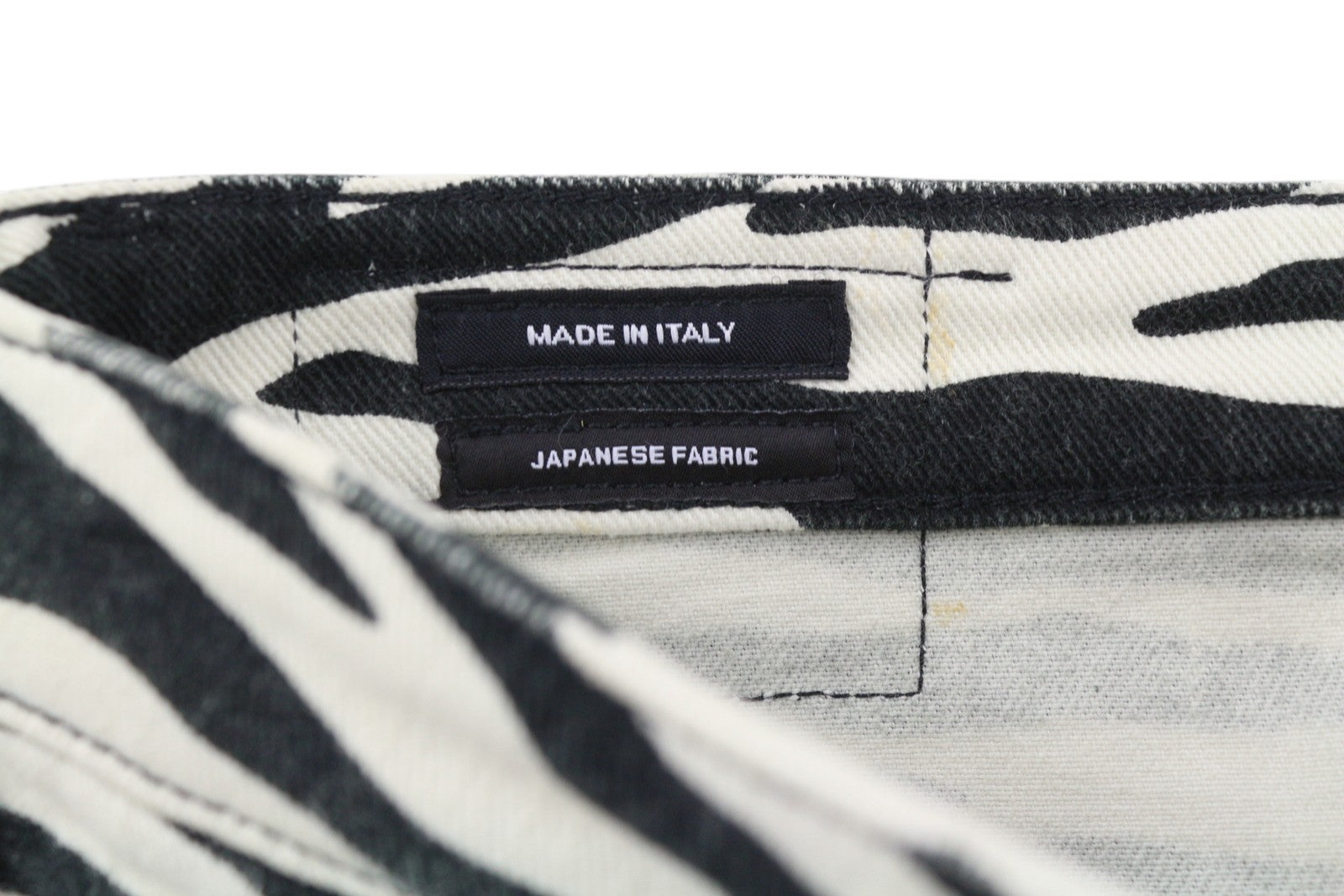 R13 Kick Fit Women Jeans 27 Zebra Print Ankle Length Cropped Flared Fit RRP€499