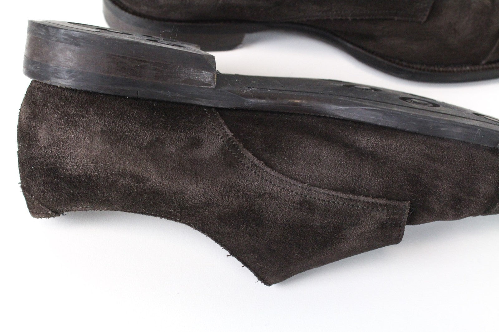 SUITSUPPLY Men's Shoes EU40.5 Dark Brown Suede Double Monk Formal Low-Top