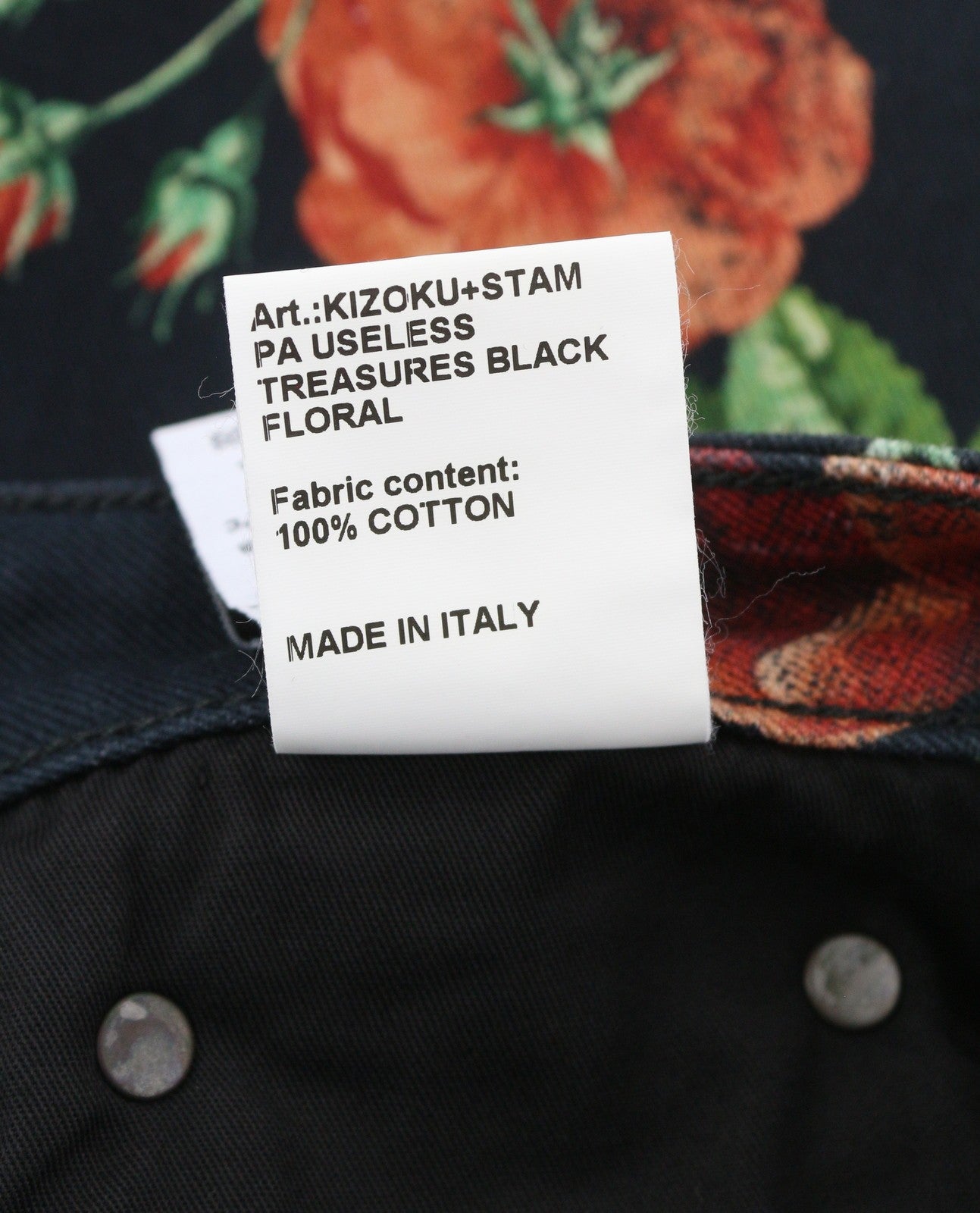 R13 Kick Fit Women Jeans 28 Useless Treasueres Black Floral Print Ankle Cropped