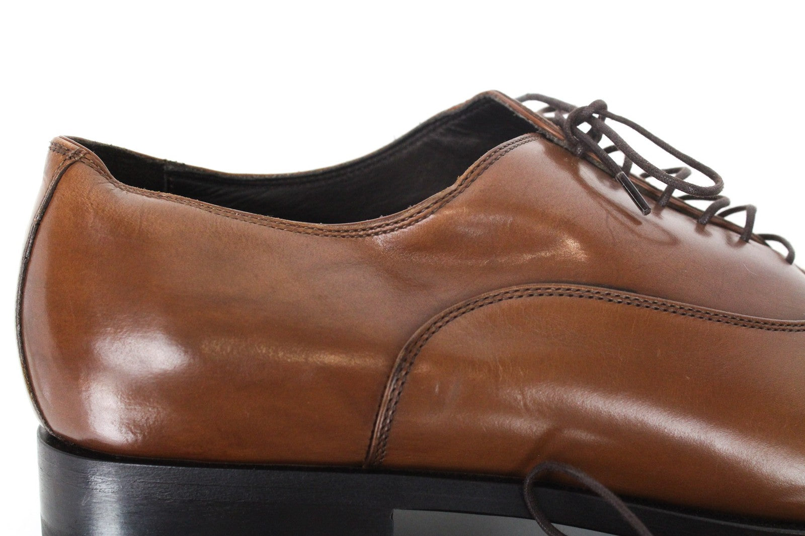 SUITSUPPLY Men's Shoes EU44.5 Brown Leather Oxford Laced Low-Top Classic Dress