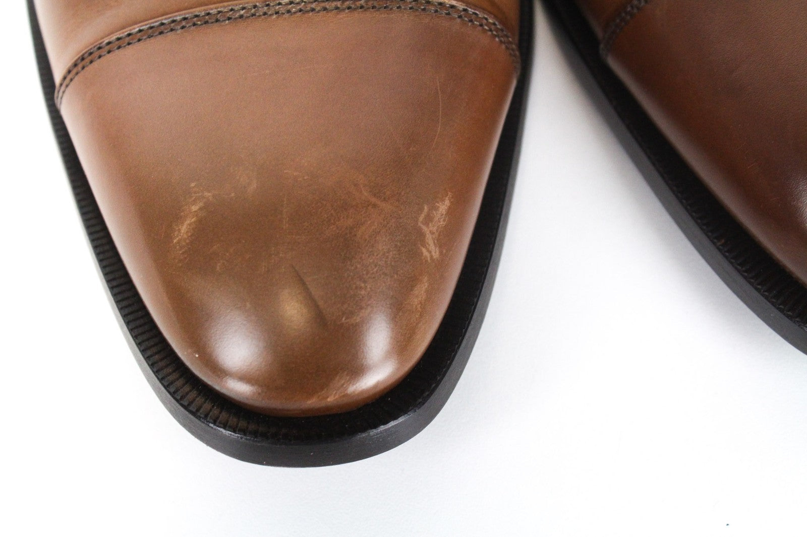 SUITSUPPLY Men's Shoes EU44.5 Brown Leather Oxford Laced Low-Top Classic Dress