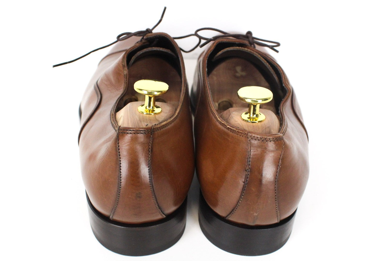 SUITSUPPLY Men's Shoes EU44.5 Brown Leather Oxford Laced Low-Top Classic Dress