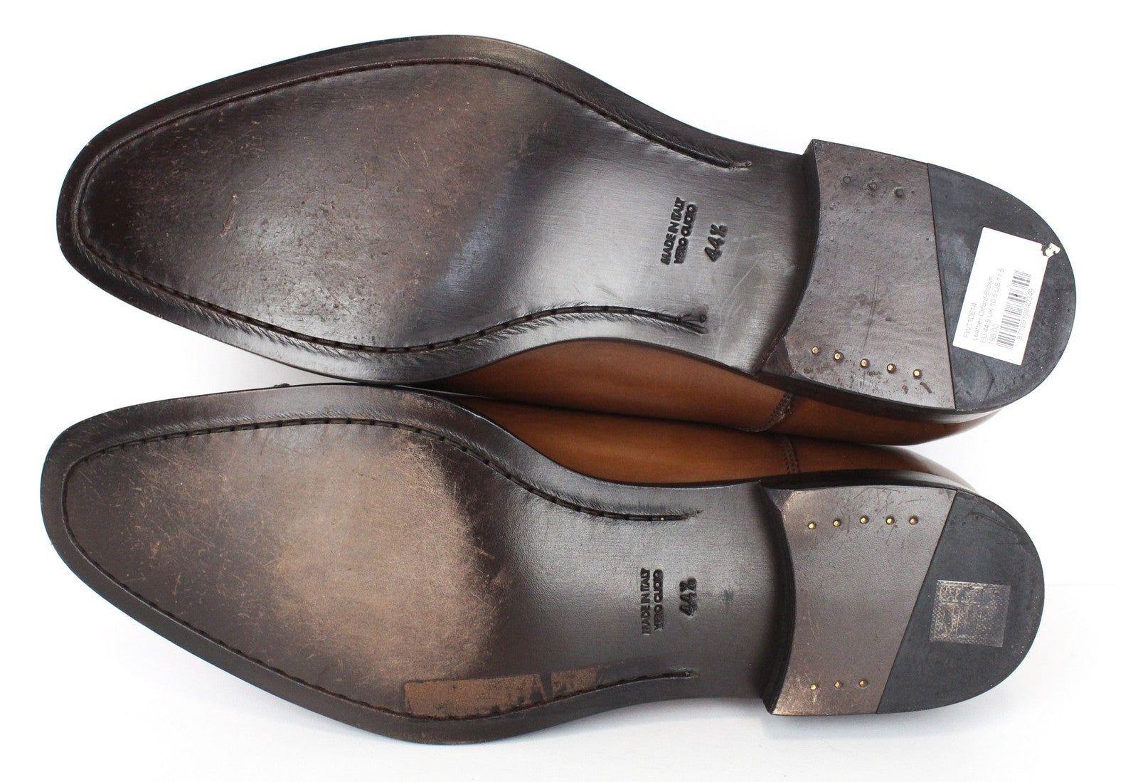 SUITSUPPLY Men's Shoes EU44.5 Brown Leather Oxford Laced Low-Top Classic Dress