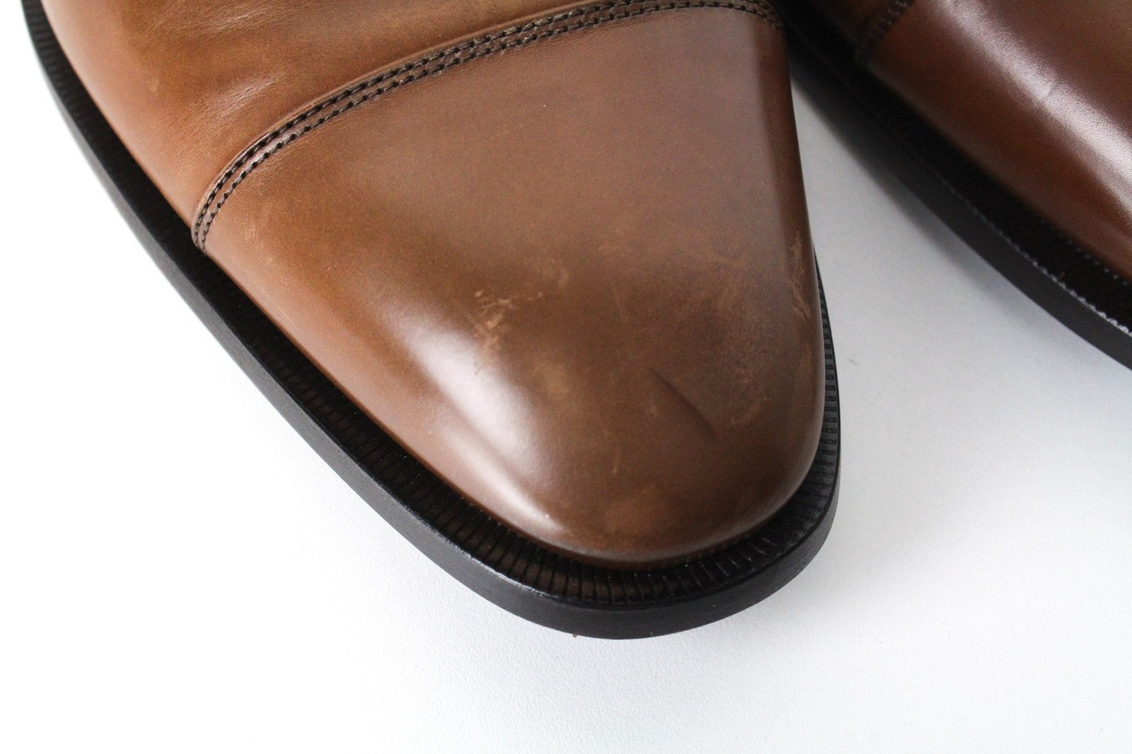 SUITSUPPLY Men's Shoes EU44.5 Brown Leather Oxford Laced Low-Top Classic Dress