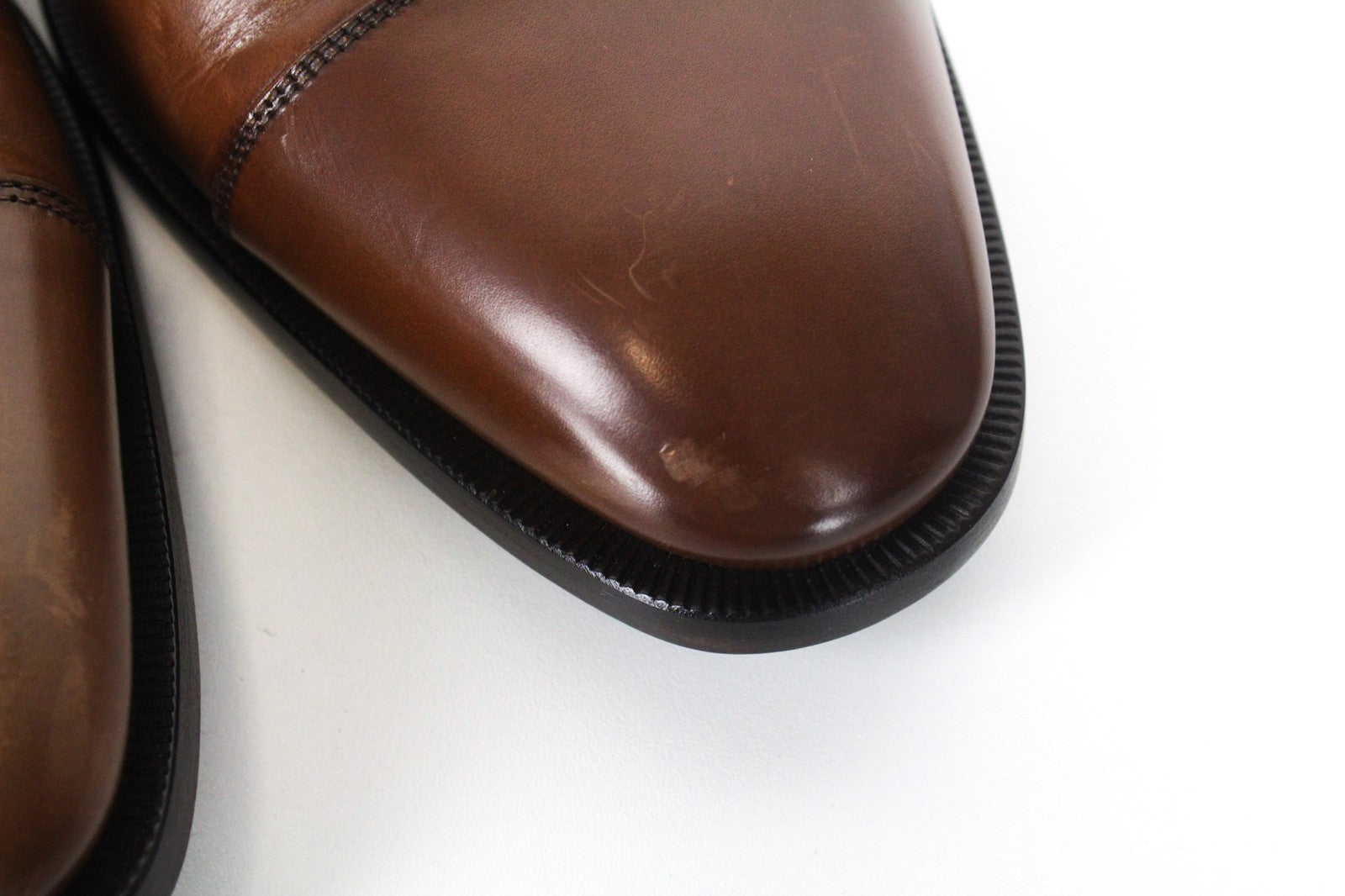 SUITSUPPLY Men's Shoes EU44.5 Brown Leather Oxford Laced Low-Top Classic Dress