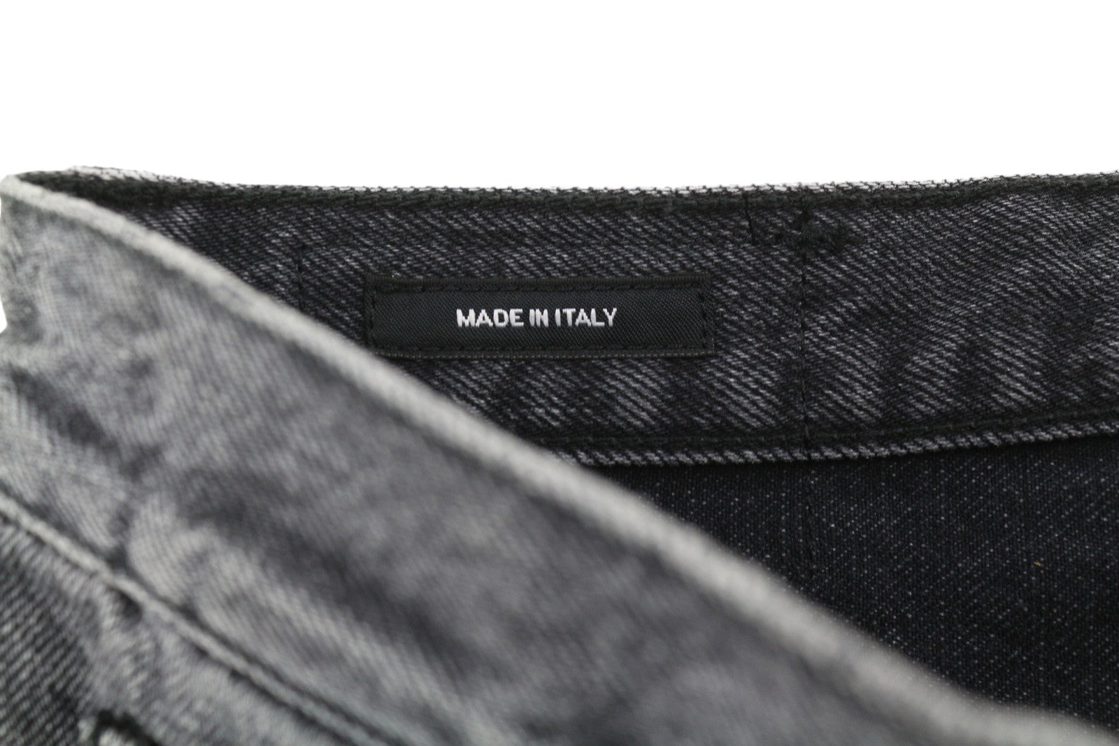 R13 Zip-Off Axl Slim With Leather Legs Women Jeans 27 Stone Black Denim RRP€999