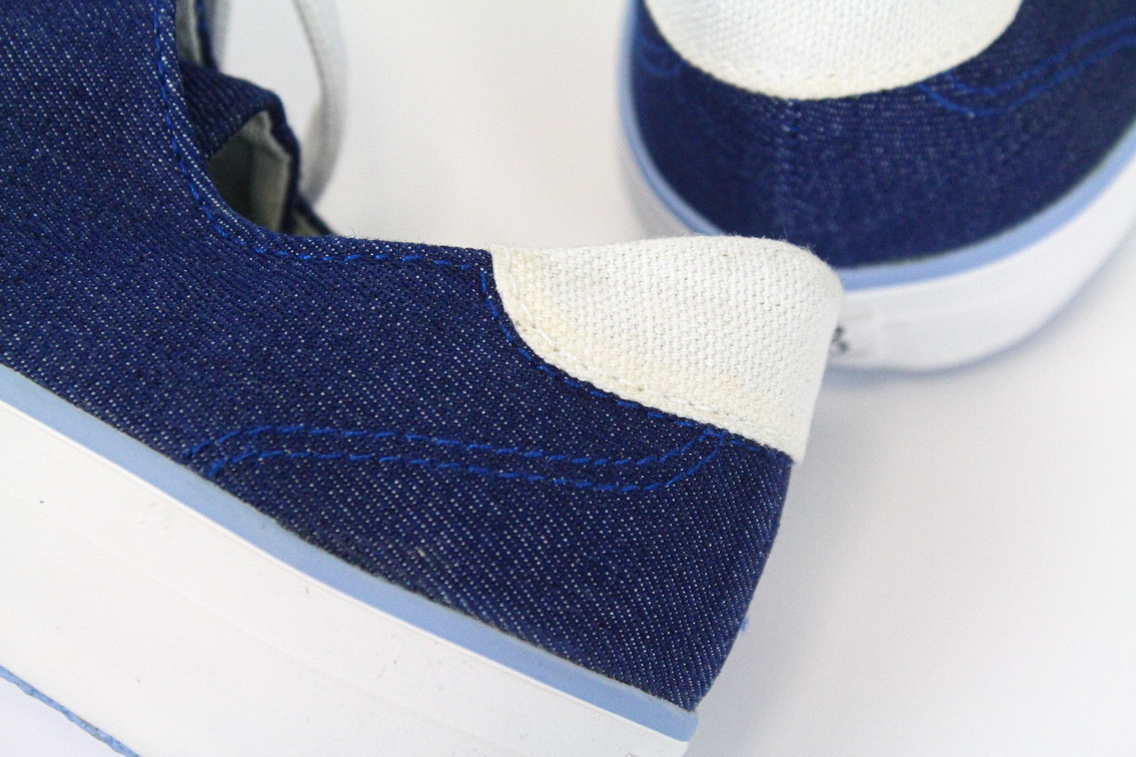 HARMONT & BLAINE Men's Sneakers EU40 Blue Low-Top Lace-Up Denim-Like Classic