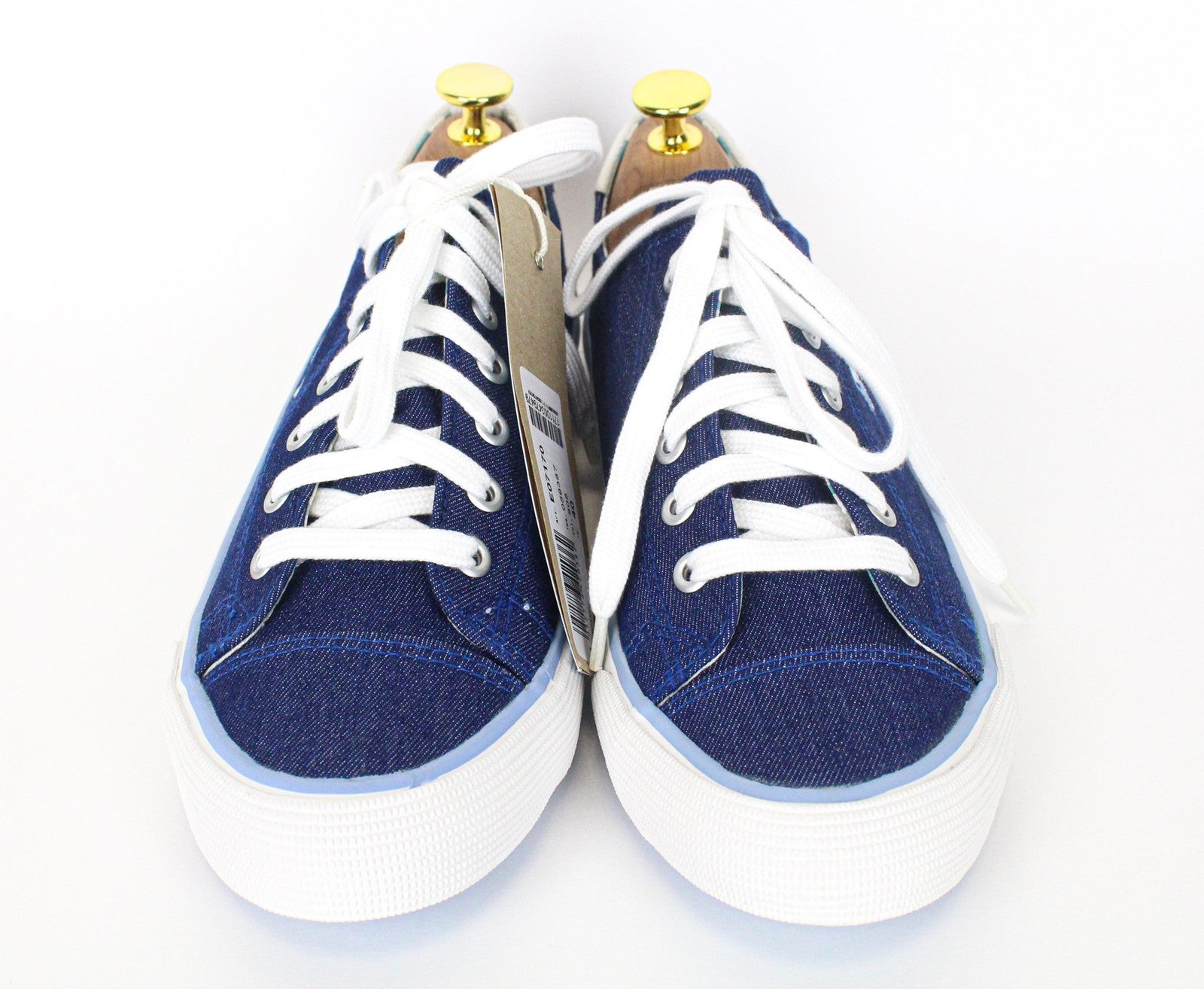 HARMONT & BLAINE Men's Sneakers EU40 Blue Low-Top Lace-Up Denim-Like Classic