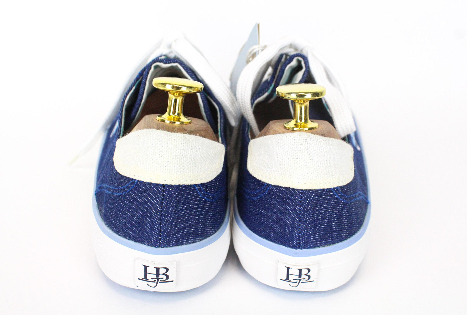 HARMONT & BLAINE Men's Sneakers EU40 Blue Low-Top Lace-Up Denim-Like Classic