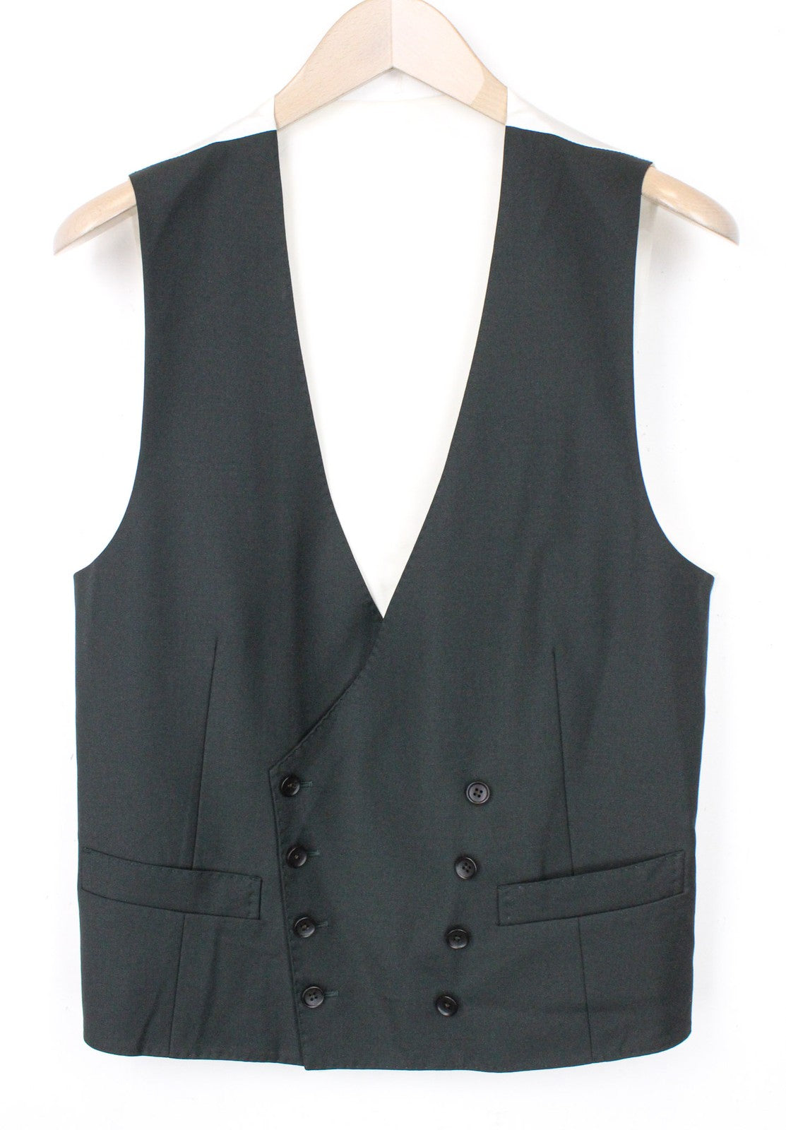 SUITSUPPLY Ferrara Men's Suit UK38R Green Wool 2Pc Set with Waistcoat & Pants