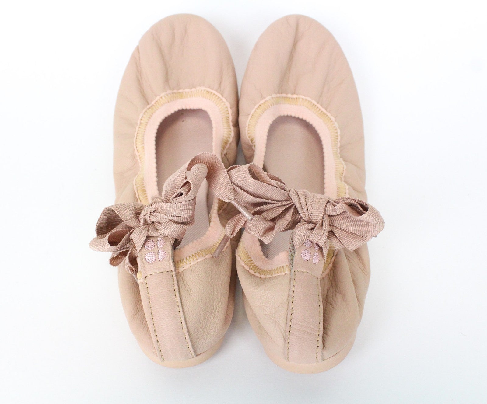 SWEATY BETTY Prima Ballet Flat Women Shoes EU38 (5) Pink Leather Ballet Style