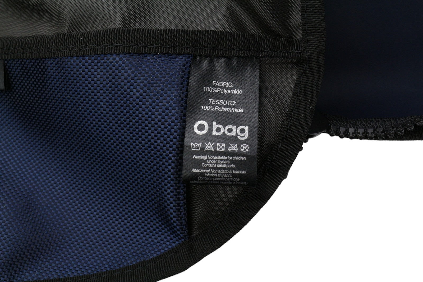 O BAG Women Bag OS Unisex Blue Round Zipper Front Double Handles Logos Backpack