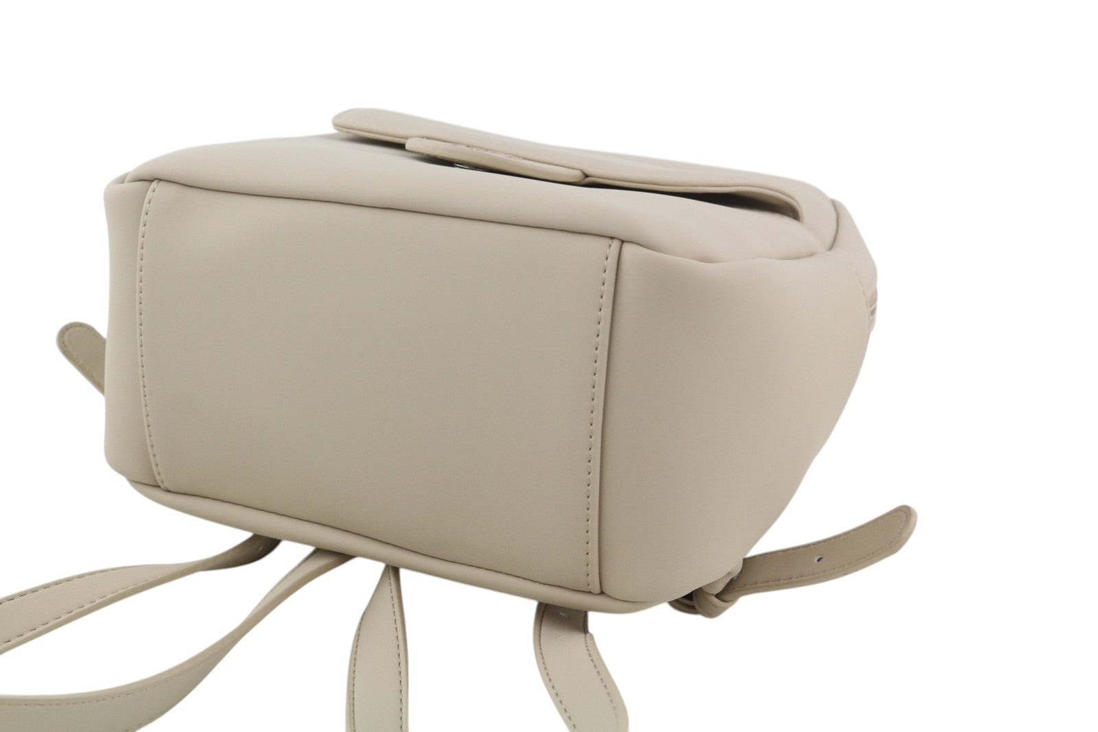 O BAG Sofia Women Bag OS Light Beige Double Handles Zipper Closure Logo Backpack