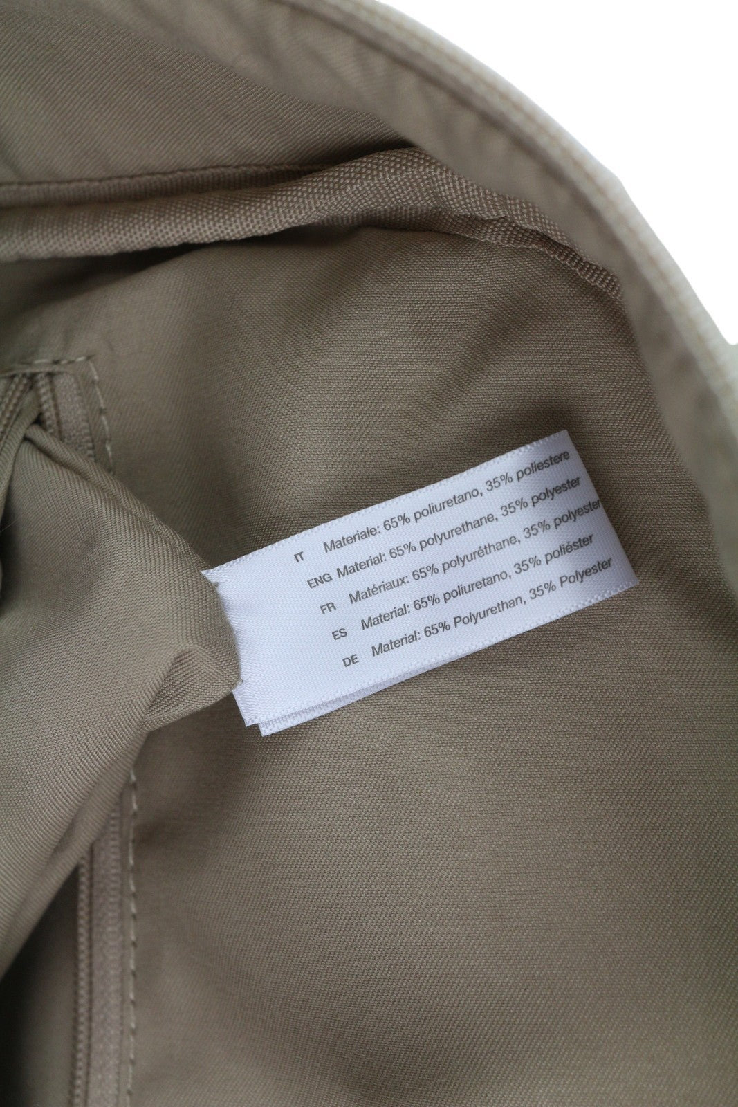 O BAG Sofia Women Bag OS Light Beige Double Handles Zipper Closure Logo Backpack