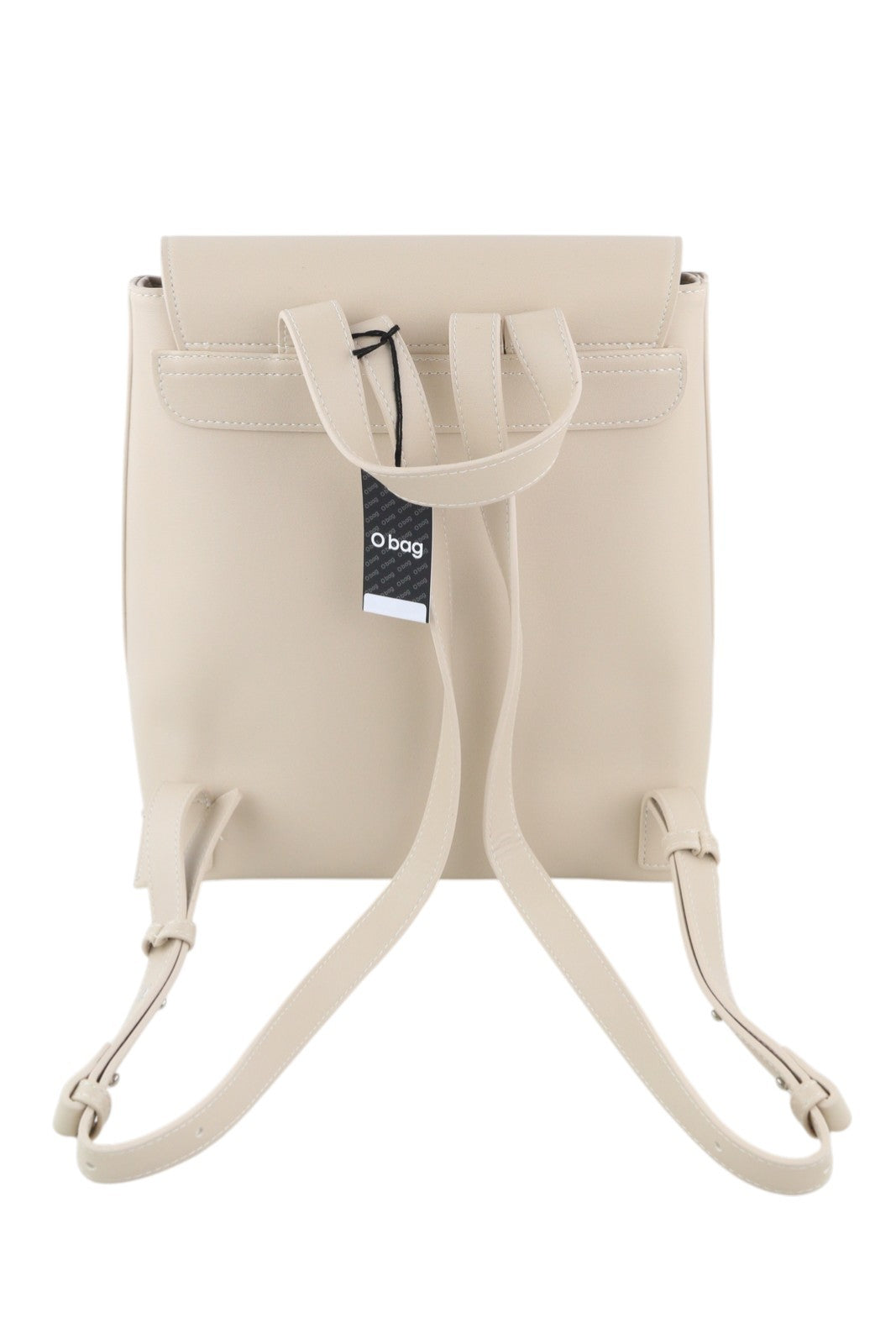 O BAG Zaino Women Bag OS Light Beige Double Handles Magnetic Closure Backpack