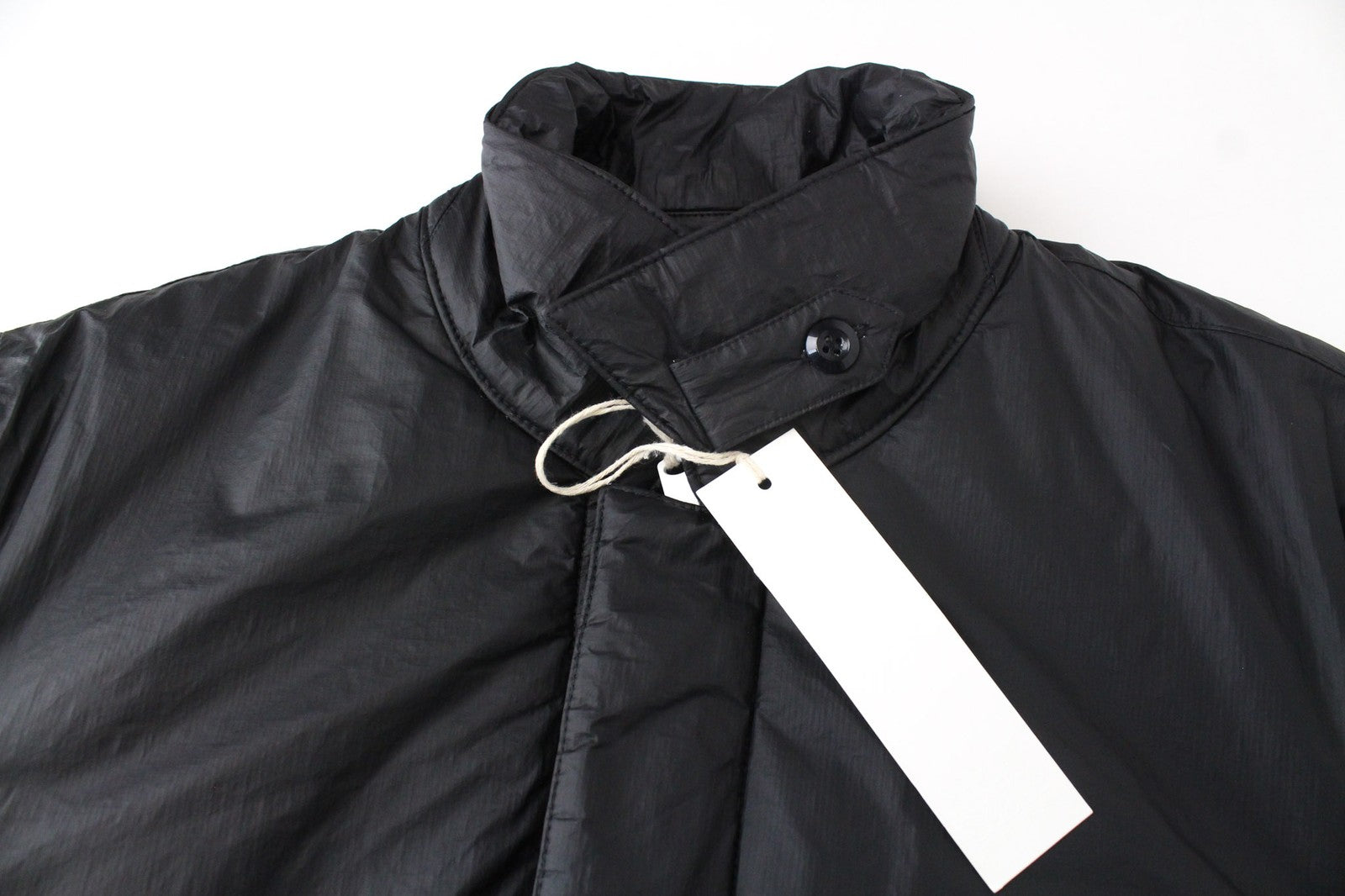 REPLAY Men's Jacket L Black Lined Zip Padded Casual Snapped Long Sleeve Coat