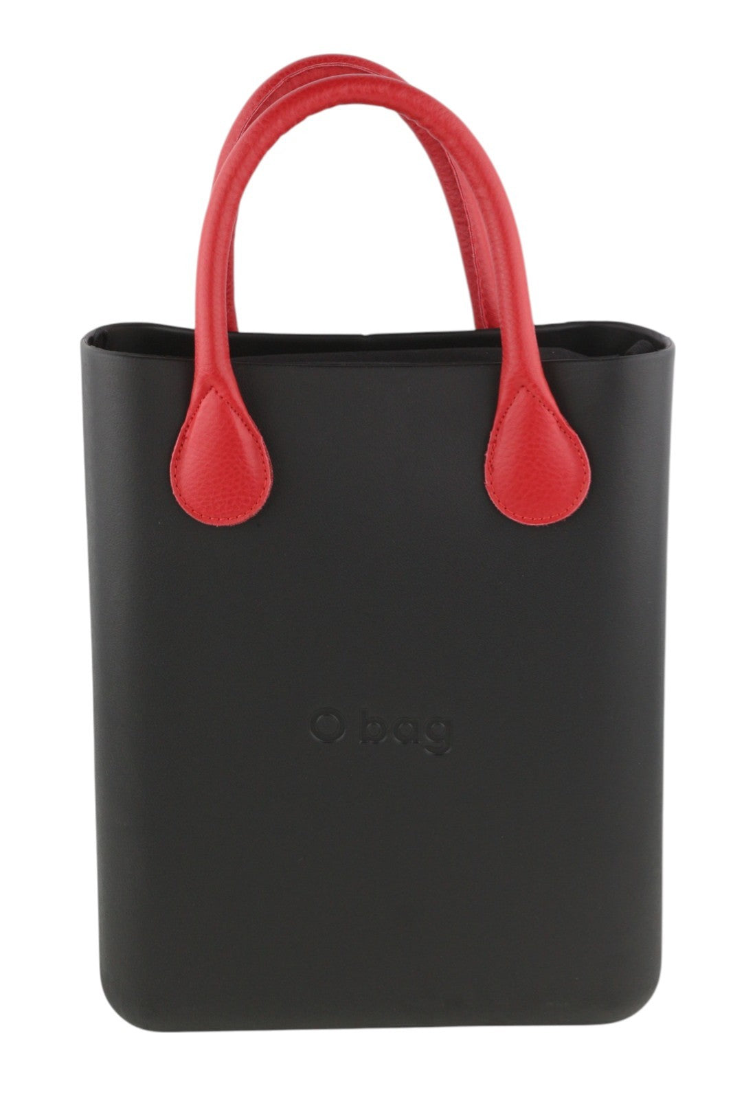 O BAG Chic Women Bag OS Black Textured Patterned Front With Inner Bag Dark Tote