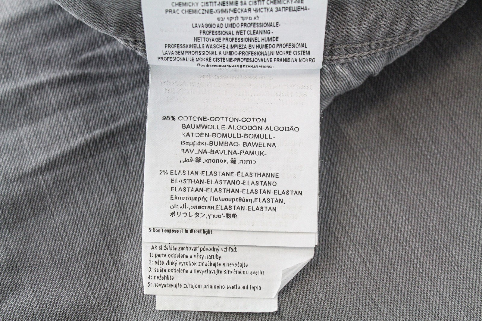 REPLAY Anbass Men's Jeans W30/L34 Slim Grey Stretch Cotton 5-Pocket Denim Pants