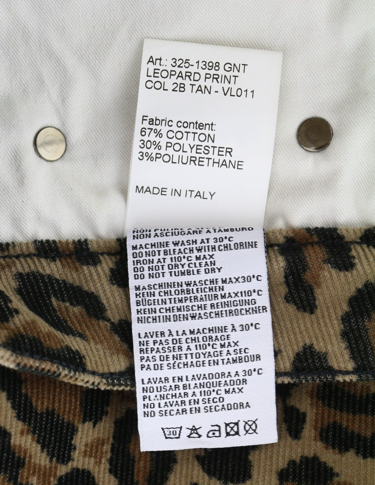 R13 Kick Fit Women Trousers 27 Tan Leopard Skinny Flared Cut Ankle Length Brown