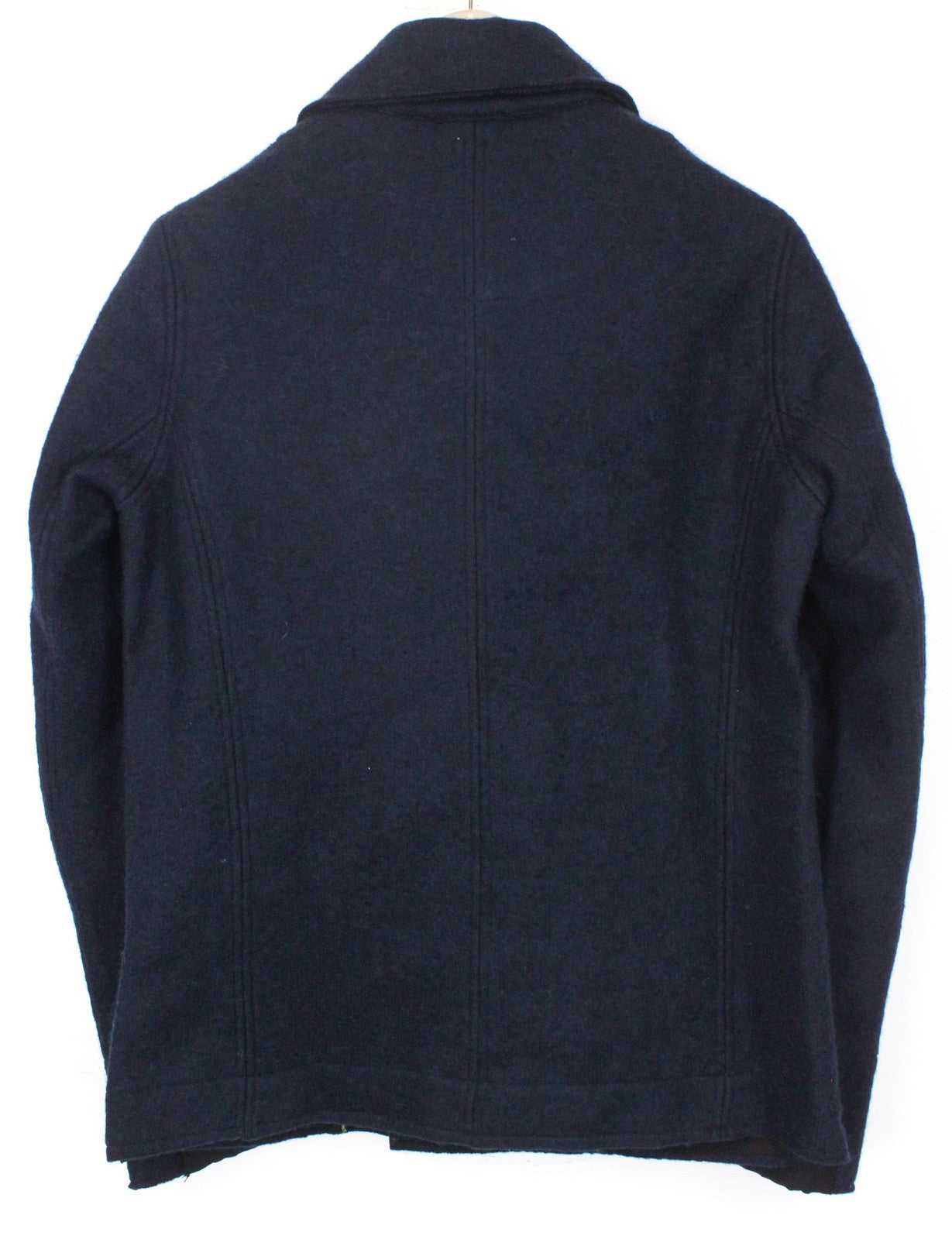 REPLAY Men's Jacket M Navy Blue Wool Blend Double-Breasted Lined Outerwear