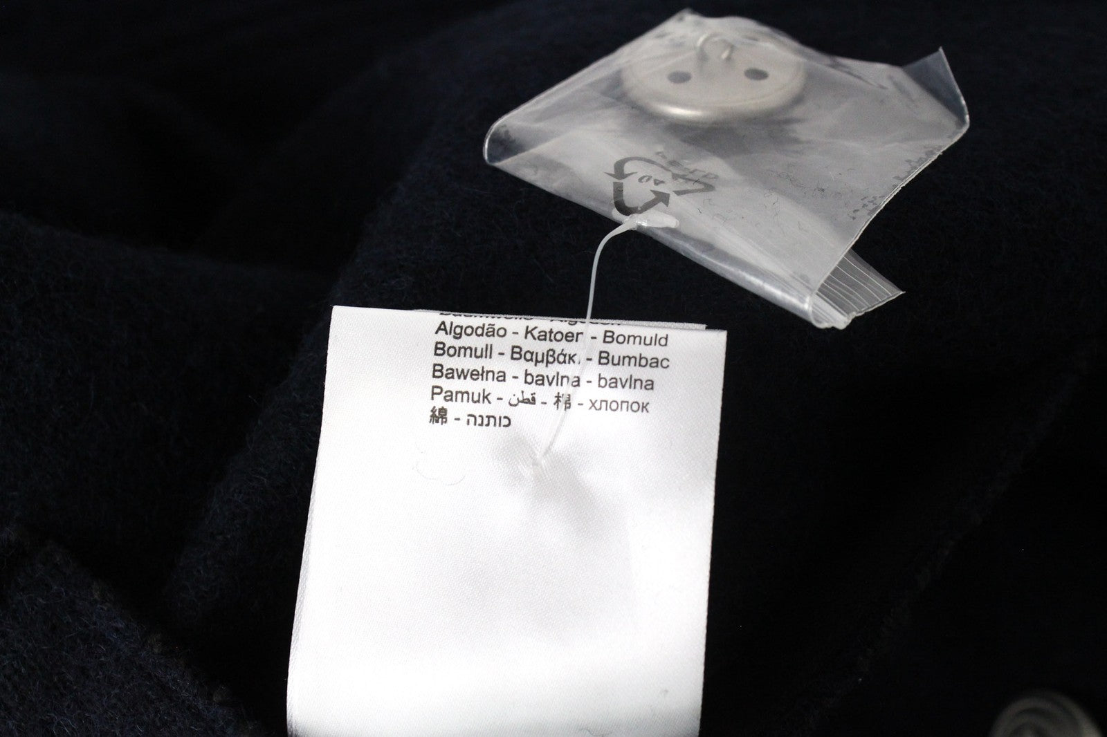 REPLAY Men's Jacket M Navy Blue Wool Blend Double-Breasted Lined Outerwear