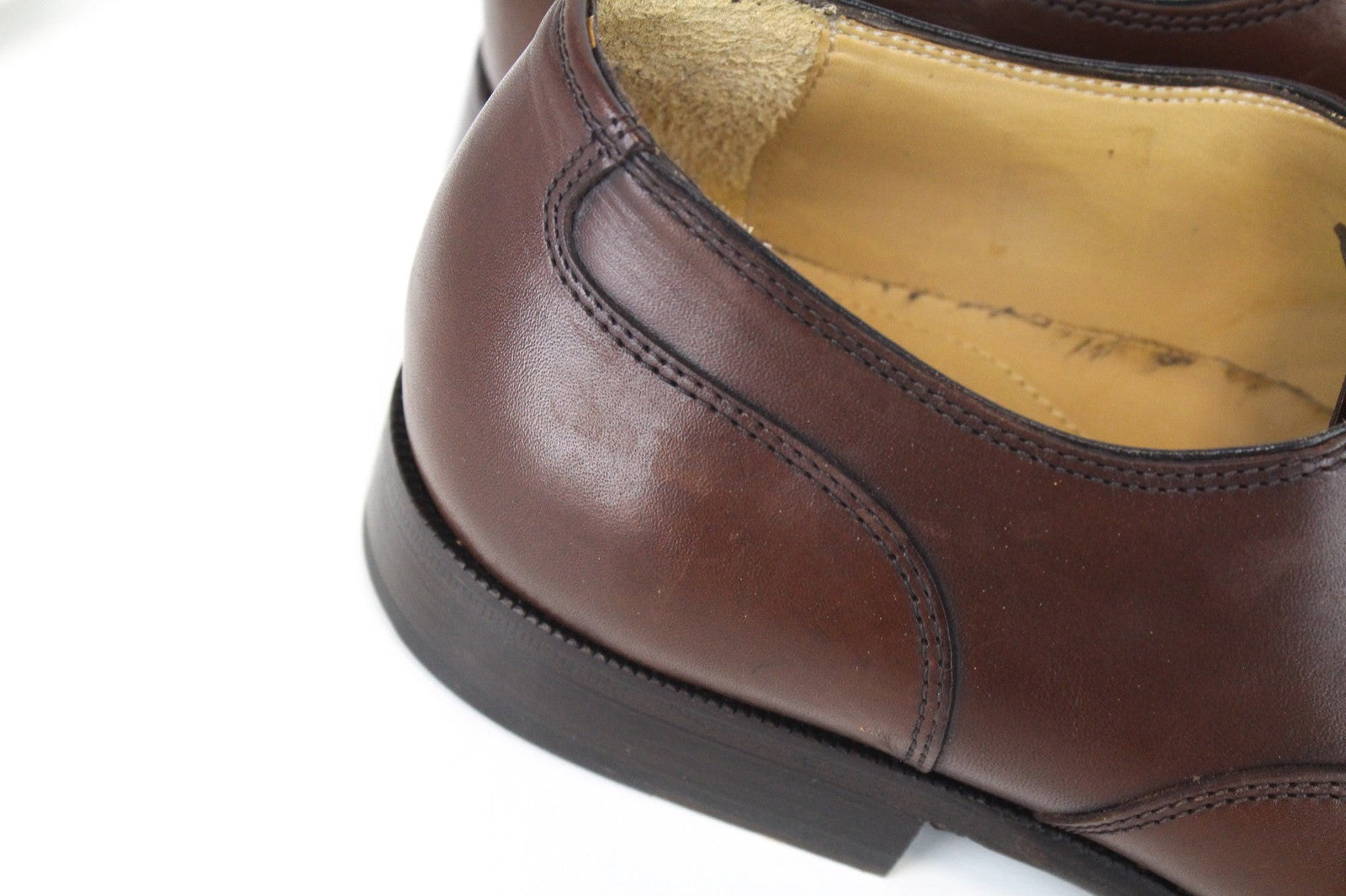 SUITSUPPLY Men's Formal Shoes EU44 Brown Leather Lace-Up Low-Top Classic Style