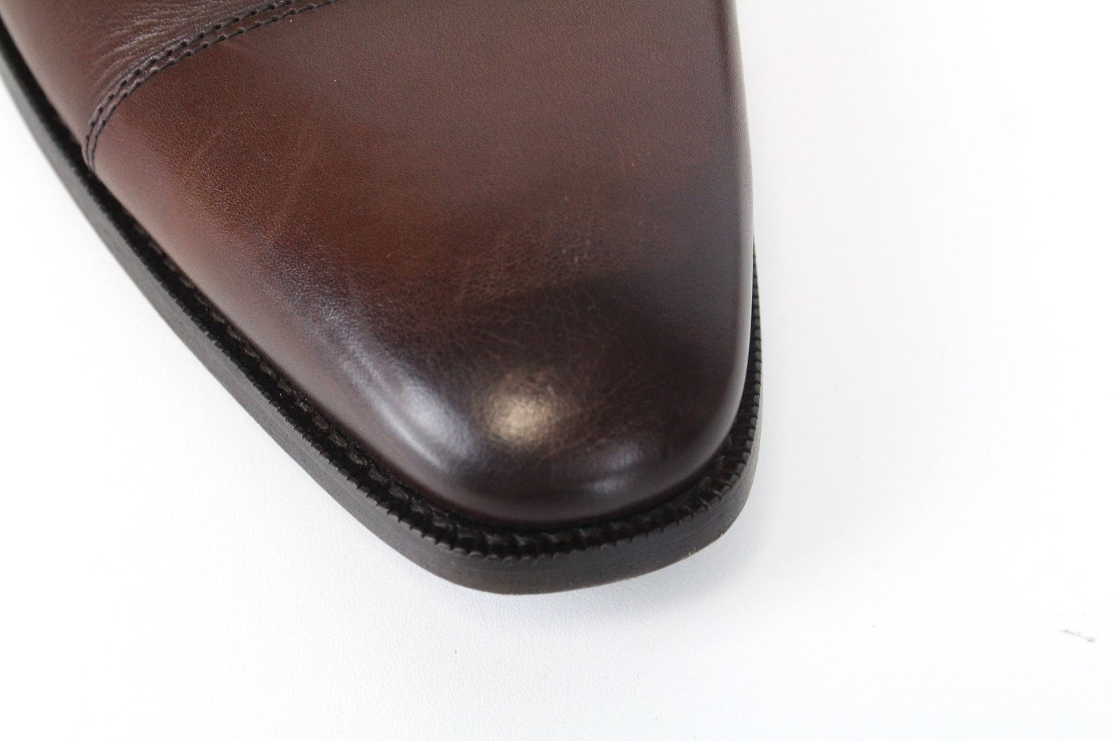 SUITSUPPLY Men's Formal Shoes EU44 Brown Leather Lace-Up Low-Top Classic Style