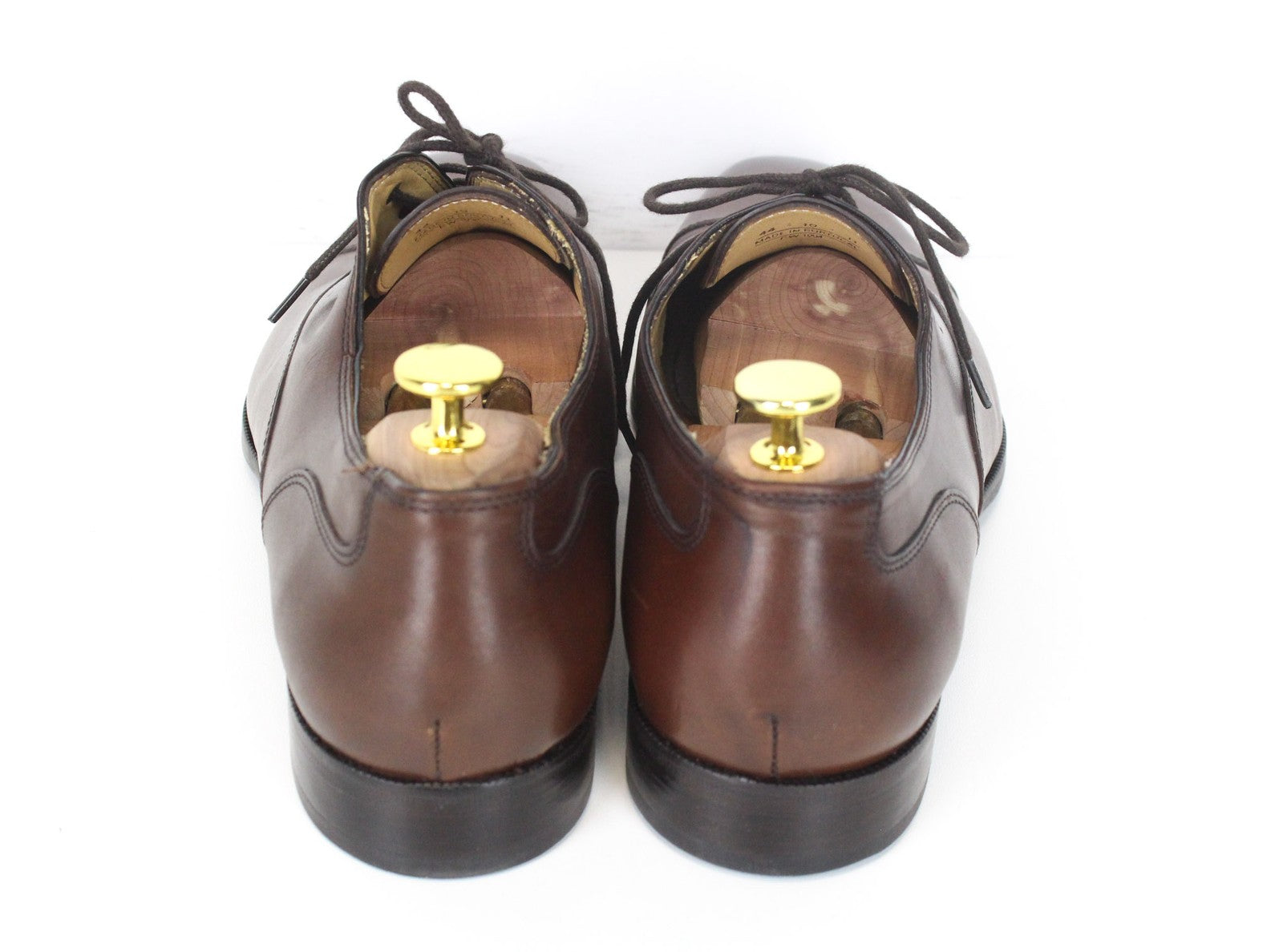 SUITSUPPLY Men's Formal Shoes EU44 Brown Leather Lace-Up Low-Top Classic Style