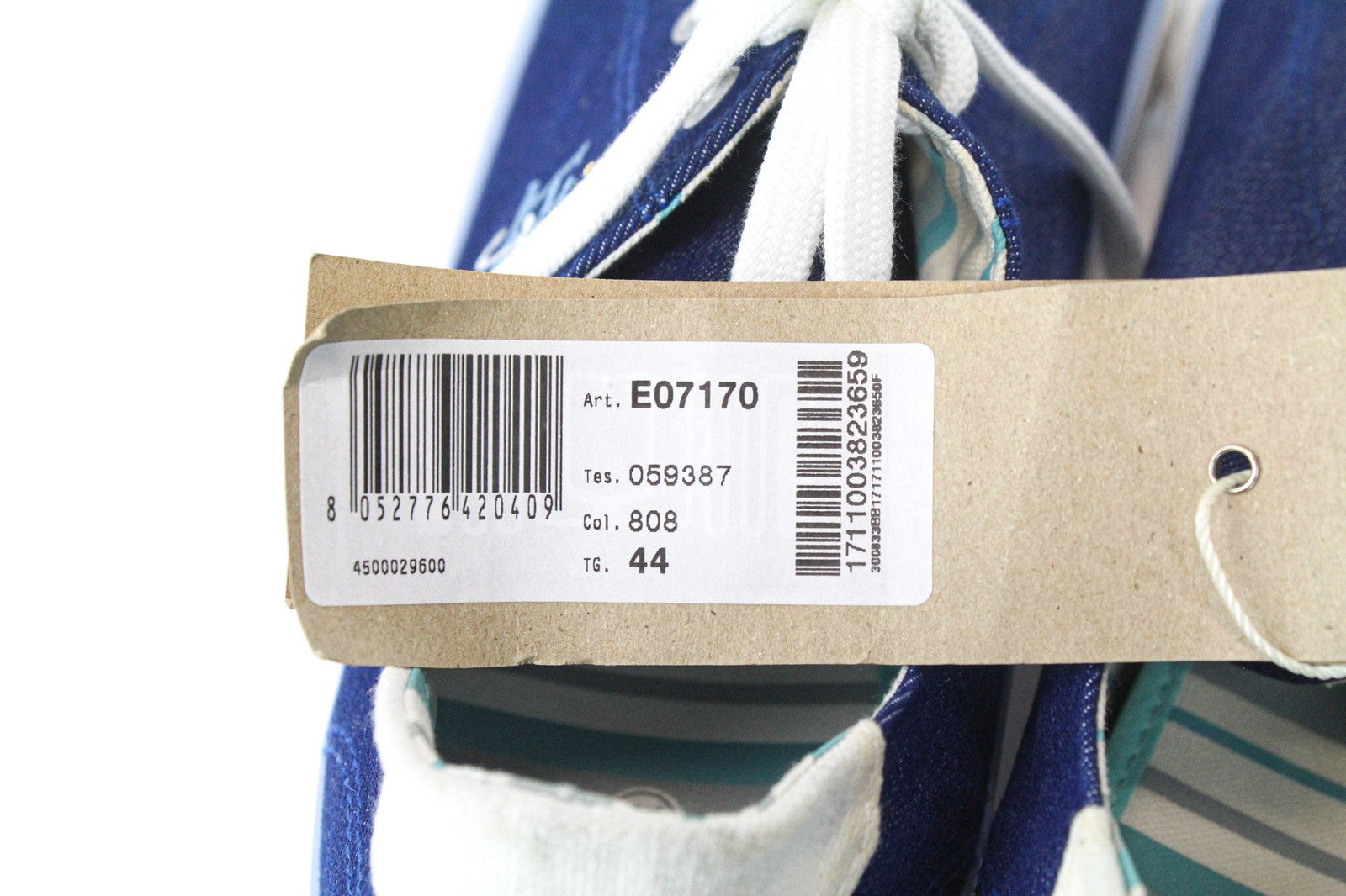 HARMONT & BLAINE Men's Sneakers EU44 Blue Denim-Like Low-Top Embroidered Shoes