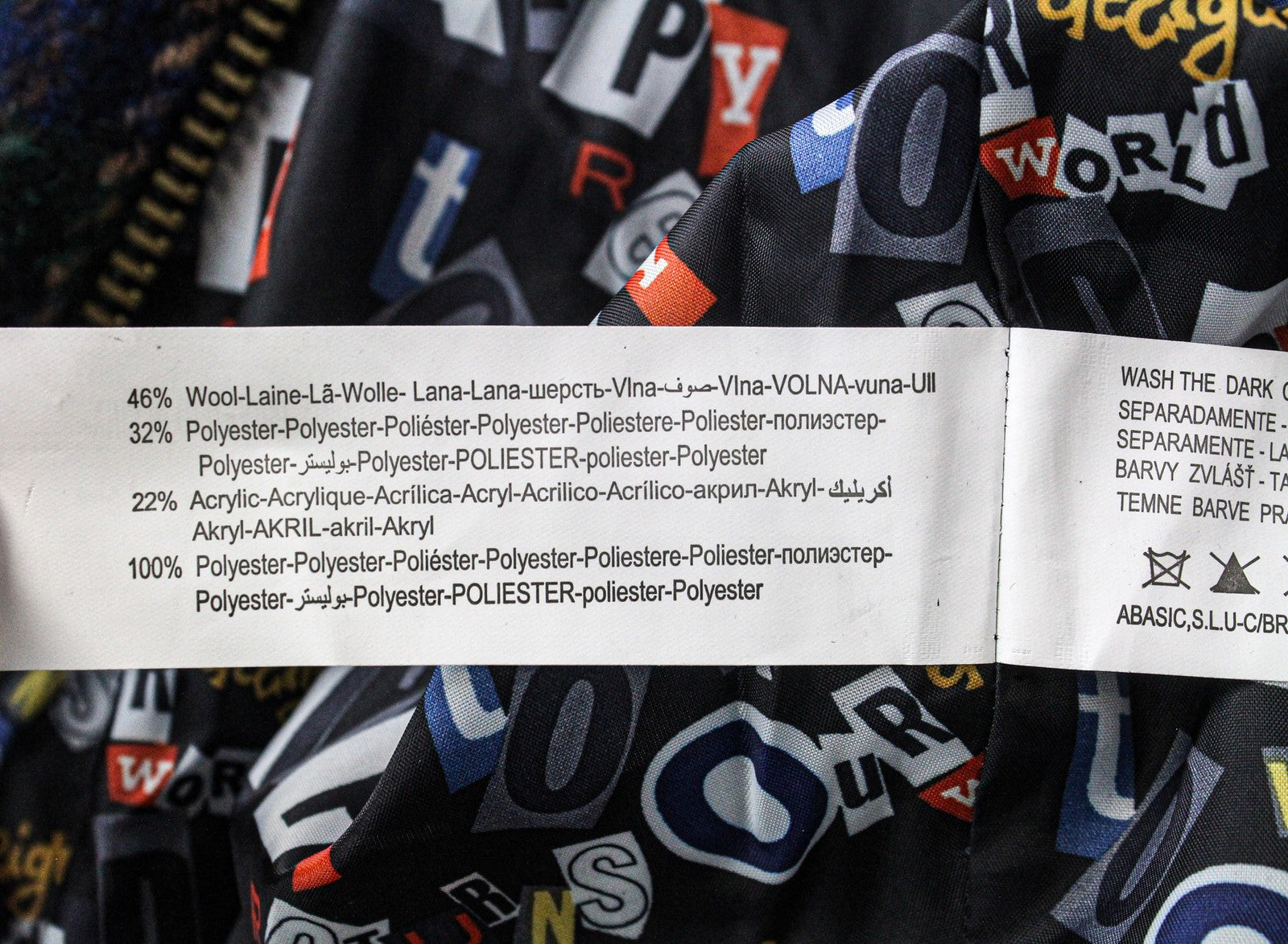 DESIGUAL Women Coat EU42 Blue Tartan Oversize Kimono Style Wool Blend Coat