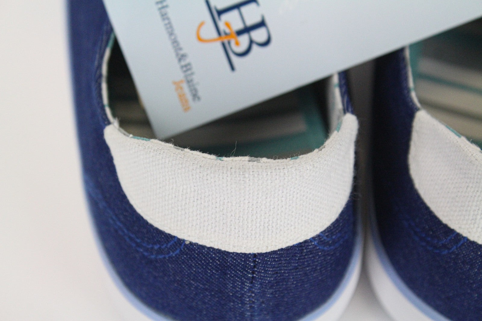 HARMONT & BLAINE Men's Sneakers EU42 Blue Denim-Like Embroidered Low Top Logo