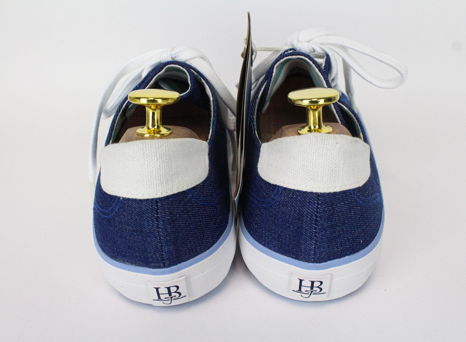 HARMONT & BLAINE Men's Sneakers EU42 Blue Denim-Like Embroidered Low Top Logo