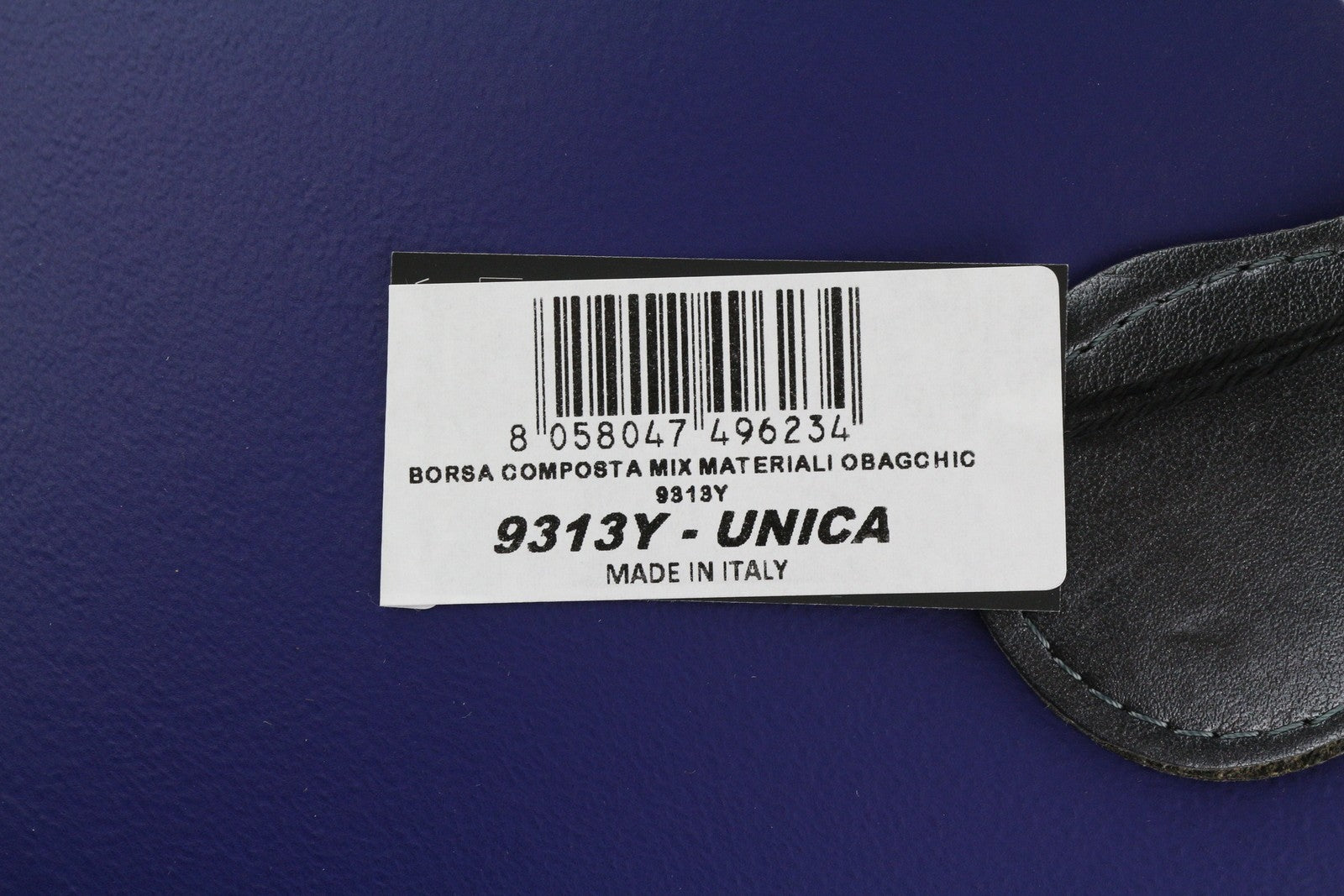 O BAG Chic Women Bag OS Blue Double Handles Inner Bag Mini Tote Square Logo