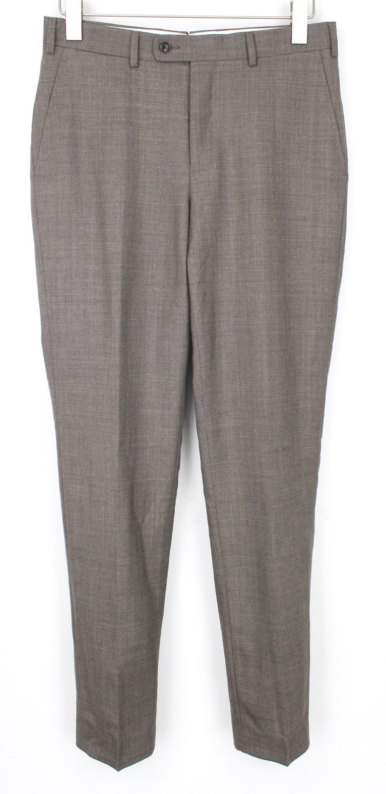 SUITSUPPLY Brescia Men's Trousers UK36R Brown Wool Classic Pleated Formal Pants