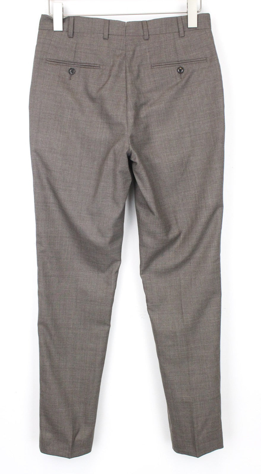 SUITSUPPLY Brescia Men's Trousers UK36R Brown Wool Classic Pleated Formal Pants