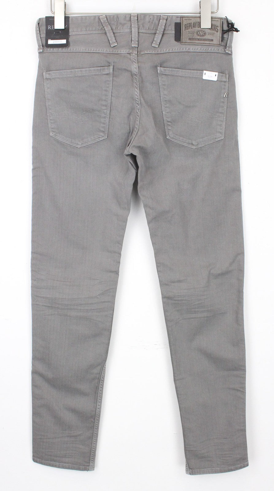 REPLAY Anbass Men's Jeans W29/L32 Slim Grey Stretch Cotton Casual Denim Pants