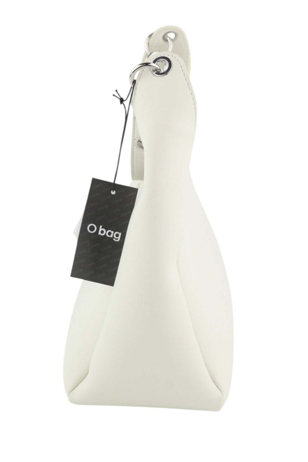 O BAG Ginevra Women Bag OS White Magnetic Closure Lined Hobo Crossbody Logo