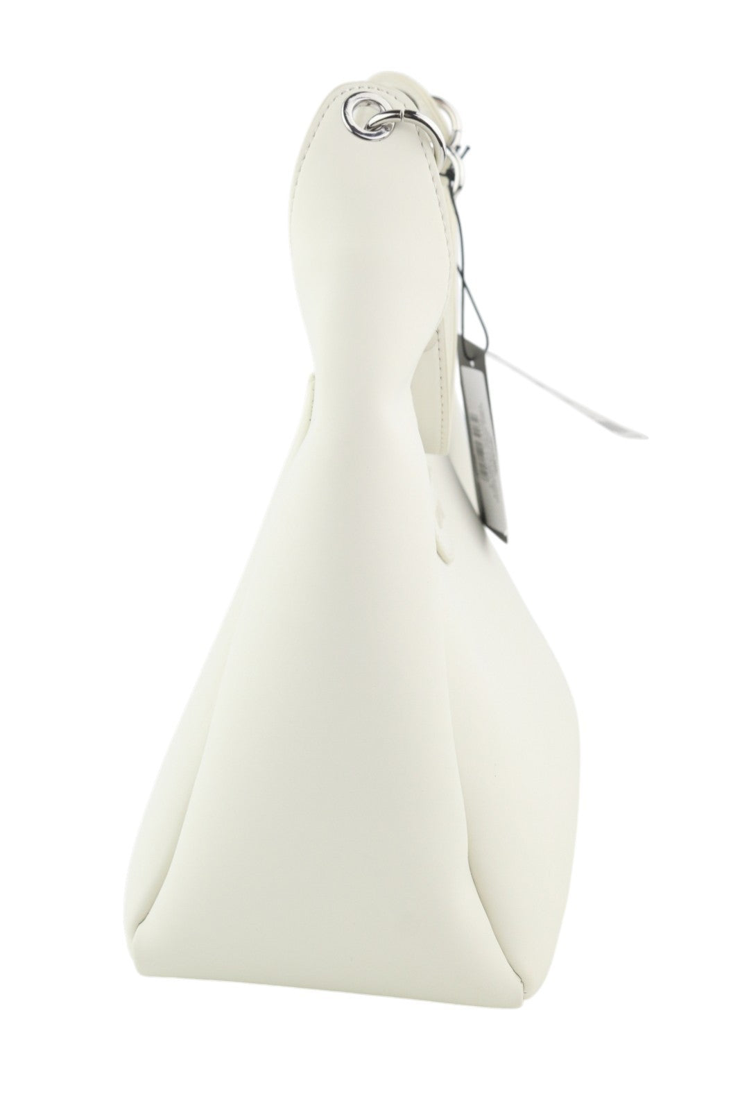 O BAG Ginevra Women Bag OS White Magnetic Closure Lined Hobo Crossbody Logo