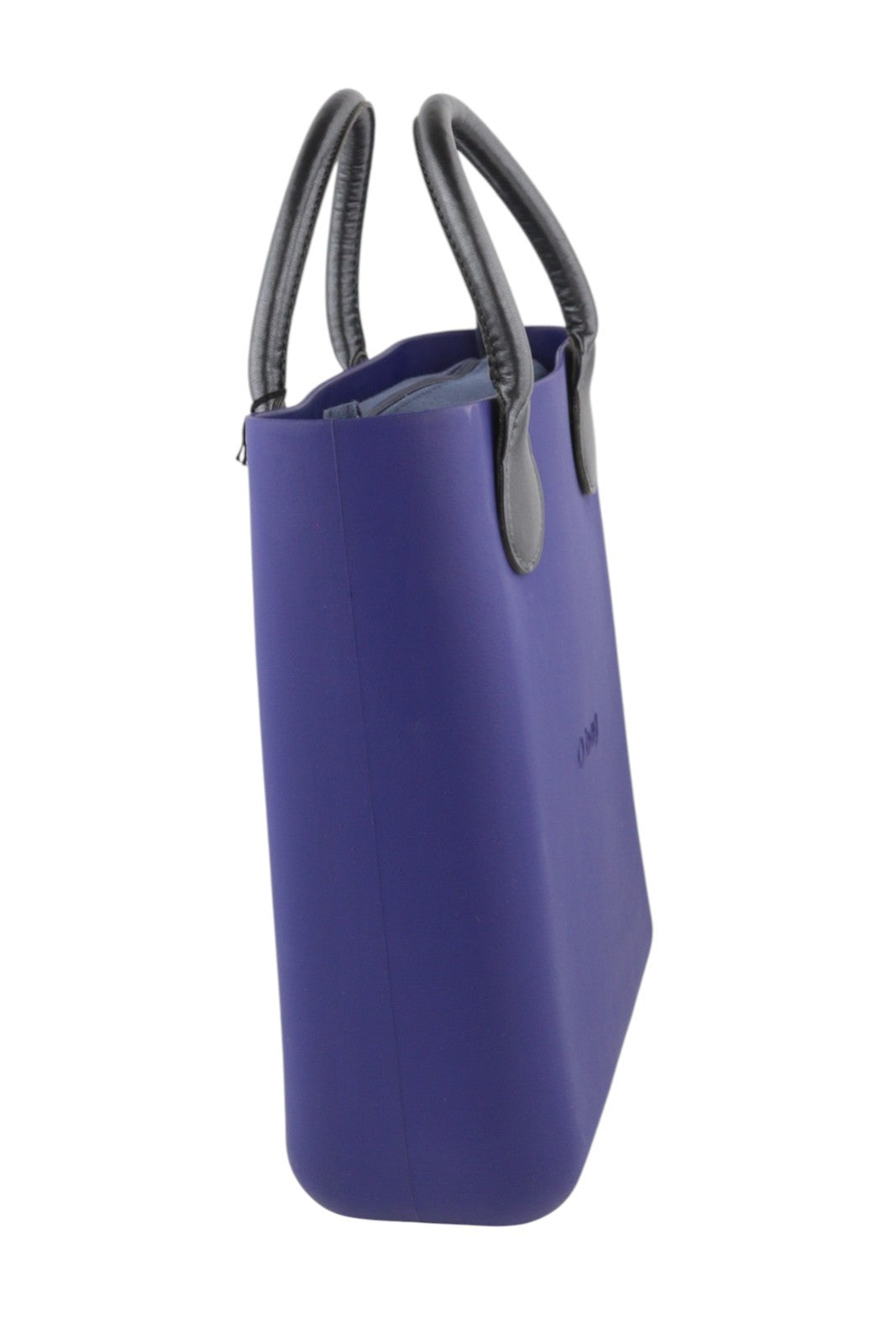 O BAG Chic Women Bag OS Blue Double Handles Inner Bag Mini Tote Square Logo