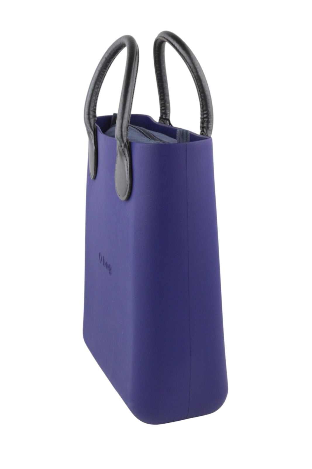 O BAG Chic Women Bag OS Blue Double Handles Inner Bag Mini Tote Square Logo