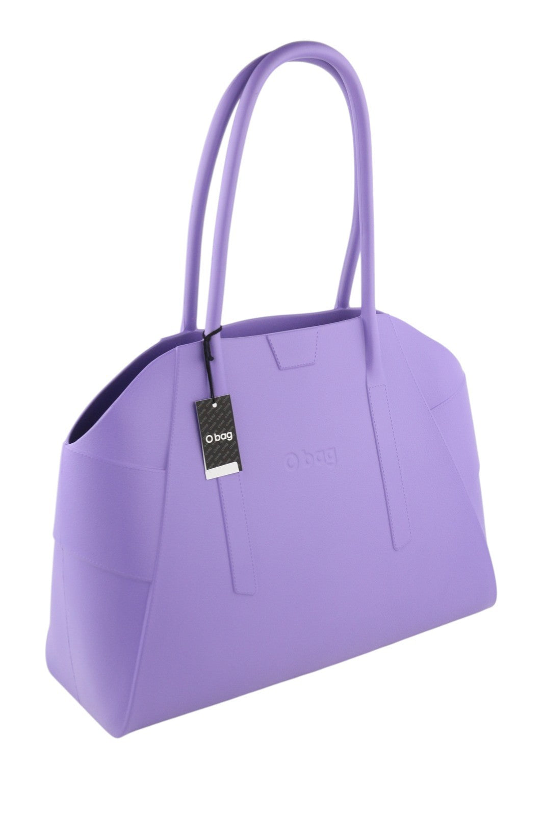 O BAG Unique Women Bag OS Purple Textured Silicon Waterproof Double Handles