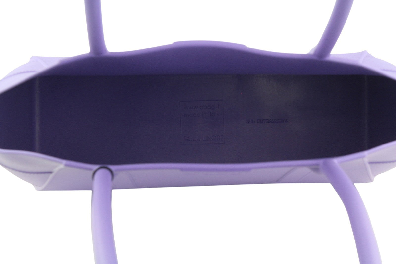 O BAG Unique Women Bag OS Purple Textured Silicon Waterproof Double Handles